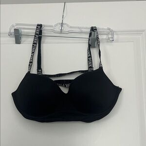 PINK Victoria's Secret Black Bra with Logo Straps